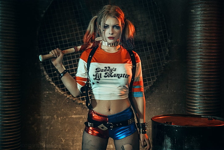 Cosplay de Harley Quinn, Mujeres, Cosplay, DC Comics, Harley Quinn, Escuadrón Suicida, Fondo de pantalla HD