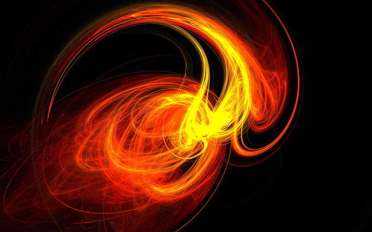 fire burst illustration, Abstract, Fractal, Digital Art, HD wallpaper