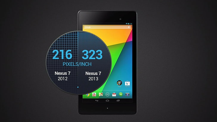 Google Nexus 7 Tablet PC HD Обои для рабочего стола 15, черный смартфон Nexus 7, HD обои