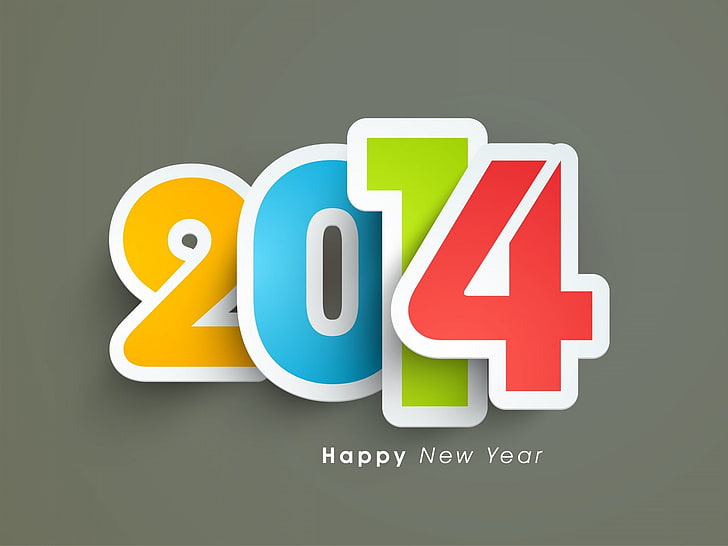 Happy New Year 2014 theme desktop Wallpaper 08, 2014 text, HD wallpaper