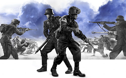 Company of Heroes 2 The Western Front Armies, เกม, เกมอื่น ๆ , ปืน, ตะวันตก, แนวรบ, เกม, กองทัพ, กลยุทธ์, วีรบุรุษ, ทหาร, ทหาร, บริษัท , กองทัพ, วิดีโอเกม, Company of Heroes 2, หน่วย, วอลล์เปเปอร์ HD HD wallpaper