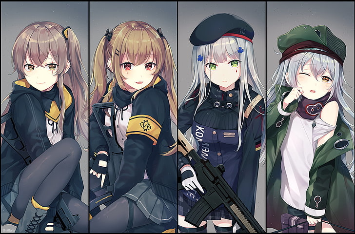 ビデオゲーム、Girls Frontline、G11（Girls Frontline）、HK416（Girls Frontline）、UMP45（Girls Frontline）、UMP9（Girls Frontline）、 HDデスクトップの壁紙