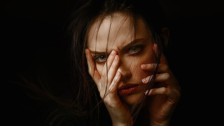 Hände, Gesicht, Frauen, Modell, Porträt, Georgy Chernyadyev, HD-Hintergrundbild