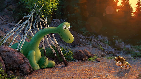 Arlo O Bom Dinossauro, O Bom Dinossauro, Brachiosaurus, HD papel de parede HD wallpaper