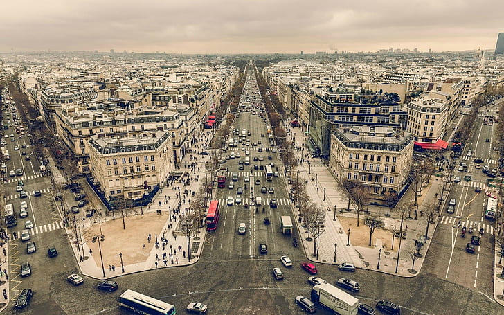 Paisaje urbano, edificio, París, Francia, Fondo de pantalla HD
