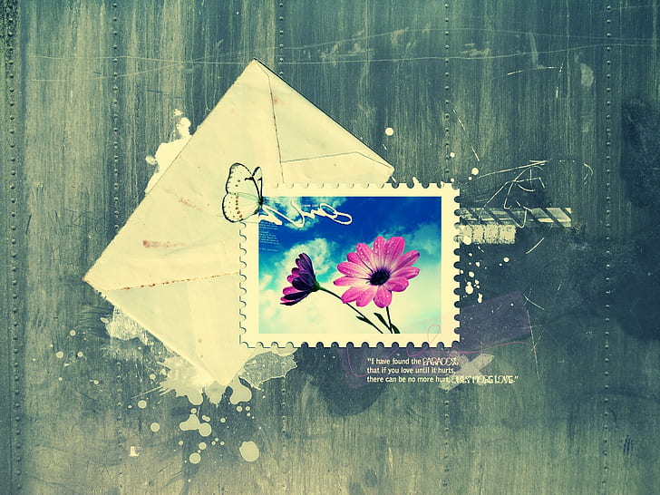 Stamp Envelope Abstract HD, abstract, digital/artwork, envelope, stamp, HD wallpaper