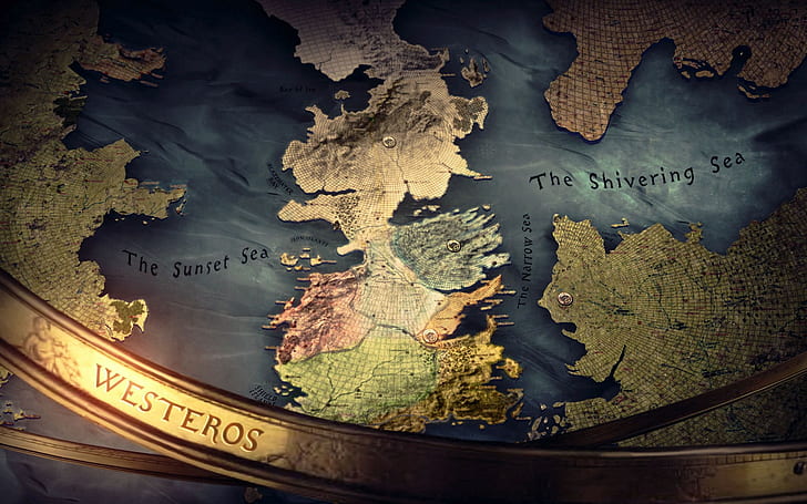 Game of Thrones แผนที่ Atlas HD, แฟนตาซี, เกม, บัลลังก์, แผนที่, แผนที่, วอลล์เปเปอร์ HD