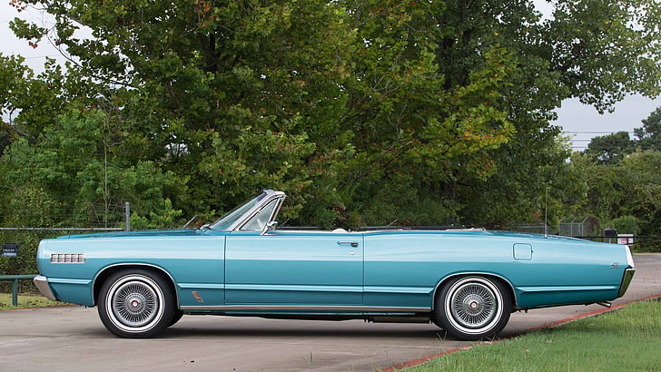 1967, blue, cars, classic, convertible, mercury, monterey, s-55, HD wallpaper