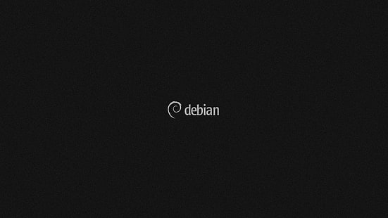 Linux, Debian, tecnología, computadora, monocromo, minimalismo, Fondo de pantalla HD HD wallpaper