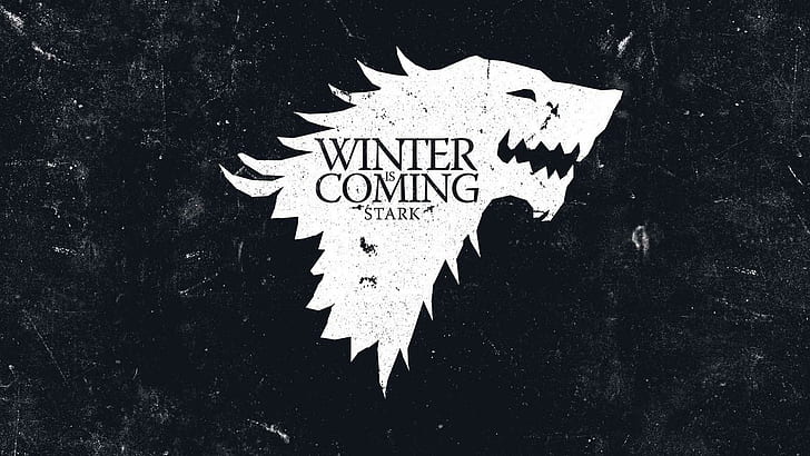 Game of Thrones Winter Is Coming HD, coming, dark, game of thrones, grey, white, winter, wolf, Sfondo HD