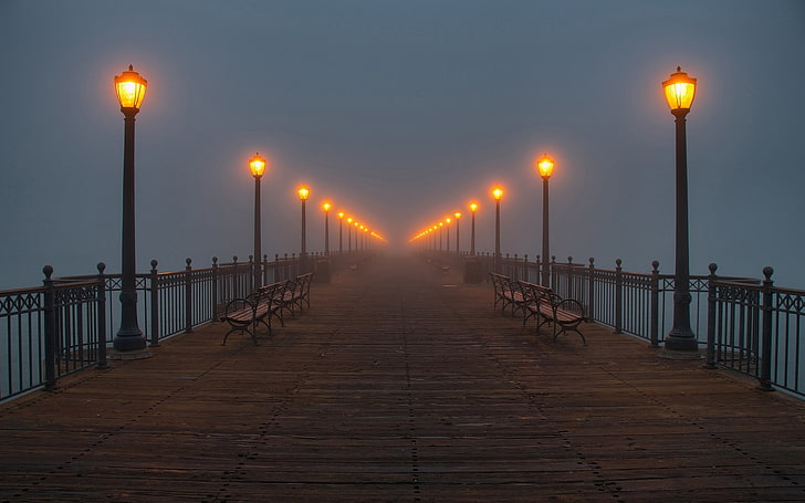кафява и черна пътека, залив мост, Сан Франциско, Калифорния, САЩ, HD тапет
