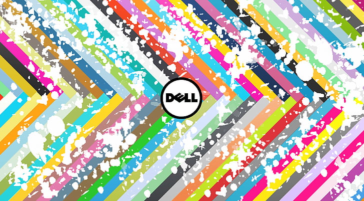 Dell multicolored logo, Dell, 4K, HD wallpaper
