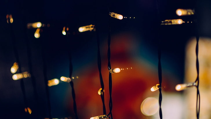 Schwarzweiss-Fackellampe, Glühlampe, Lichter, Schärfentiefe, Bokeh, HD-Hintergrundbild