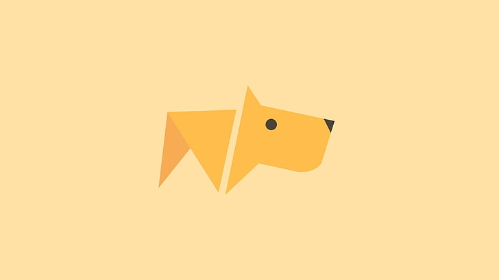ilustracja brązowy pies, minimalizm, pies, Tapety HD