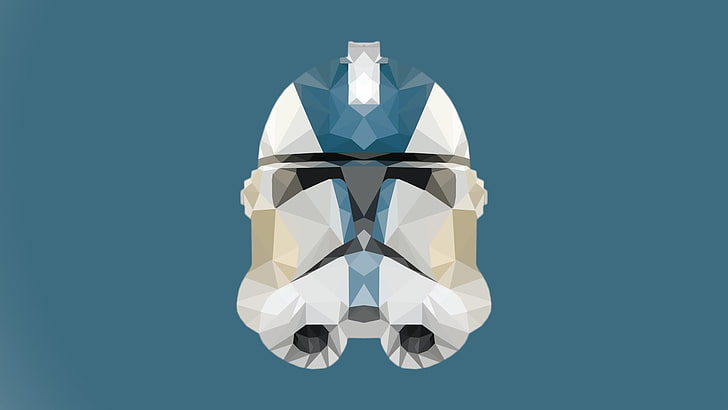 Wallpaper Star Wars Stormtrooper, Star Wars, minimalis, latar belakang sederhana, sederhana, Clonetrooper, Wallpaper HD