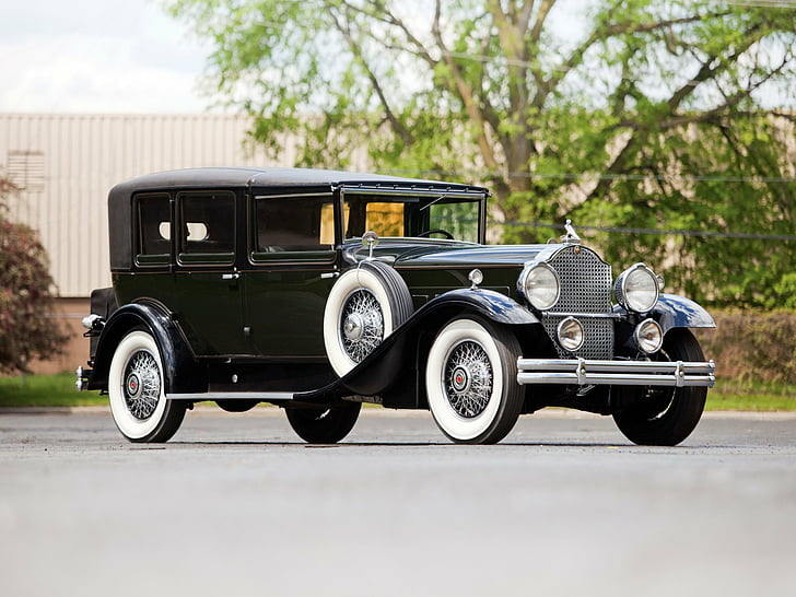 Packard, Packard Deluxe Eight All-Weather Town Car, 1930 Packard Deluxe Eight All-Weather Town Car, Luxury Car, Vintage Car, HD wallpaper