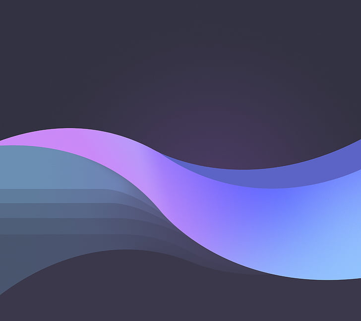 purple and gray wave graphic 3D wallpaper, Curves, HTC U Ultra, Stock, Android, HD, HD wallpaper