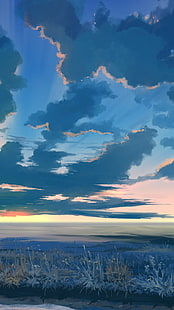 Anime, Himmel, Porträtanzeige, HD-Hintergrundbild HD wallpaper