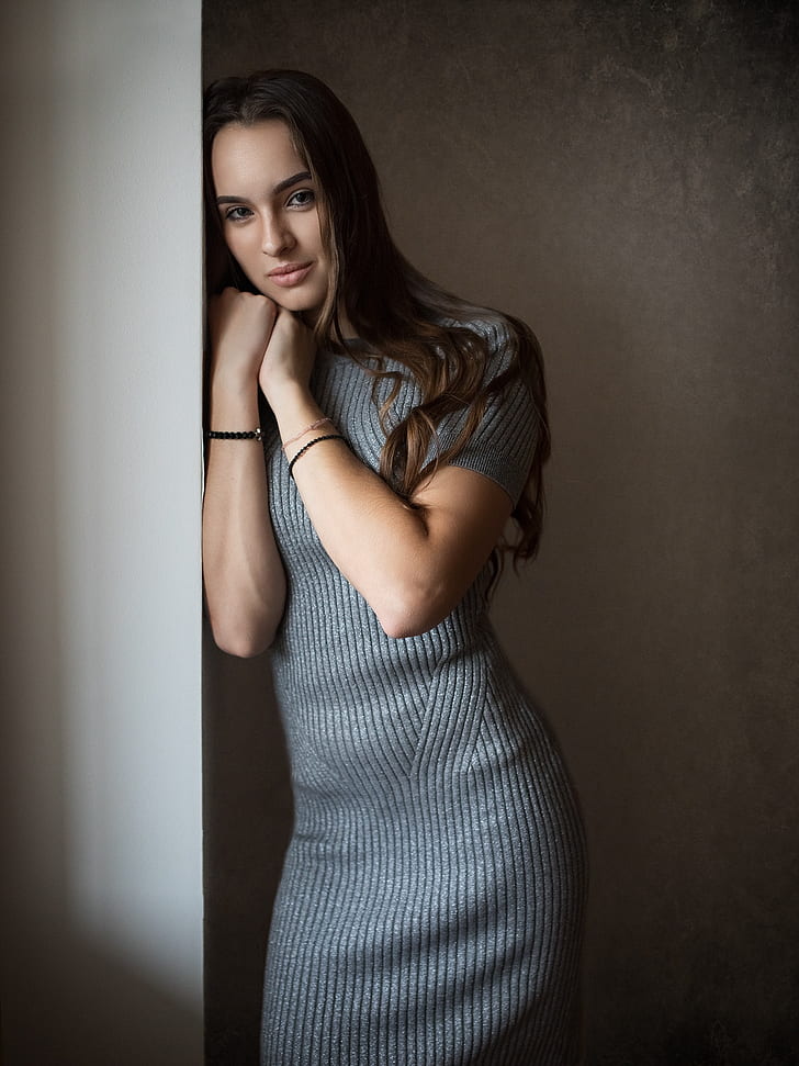 women indoors, Dmitry Shulgin, women, model, portrait, HD wallpaper