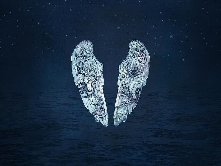 обои серые крылья ангела, Призрачные истории Coldplay, HD обои