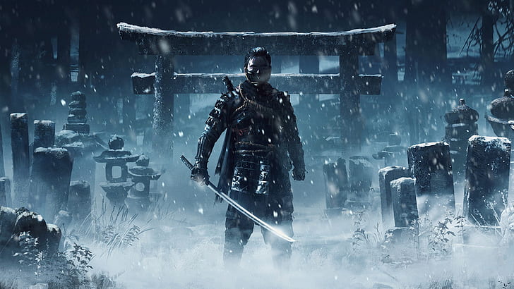 PlayStation 4, Sucker Punch Productions, Jin, Sony Interactive Entertainment, Ghost of Tsushima, HD wallpaper