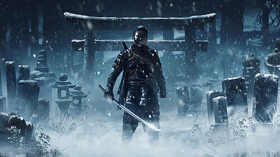 PlayStation 4, Sucker Punch Productions, Jin, Sony Interactive Entertainment, Ghost of Tsushima, HD тапет HD wallpaper