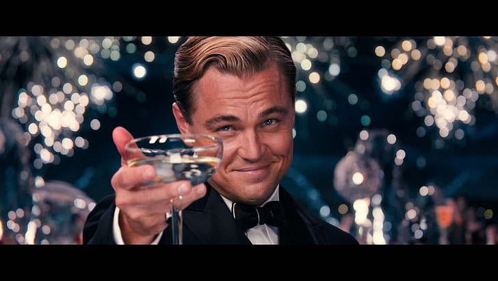 Leonardo DeCaprio, attore, vetro, Leonardo DiCaprio, Film, The Great Gatsby, Sfondo HD