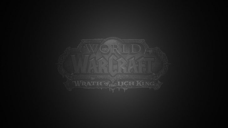 World of Warcraft、World of Warcraft：リッチキングの怒り、グラデーション、グレー、 HDデスクトップの壁紙