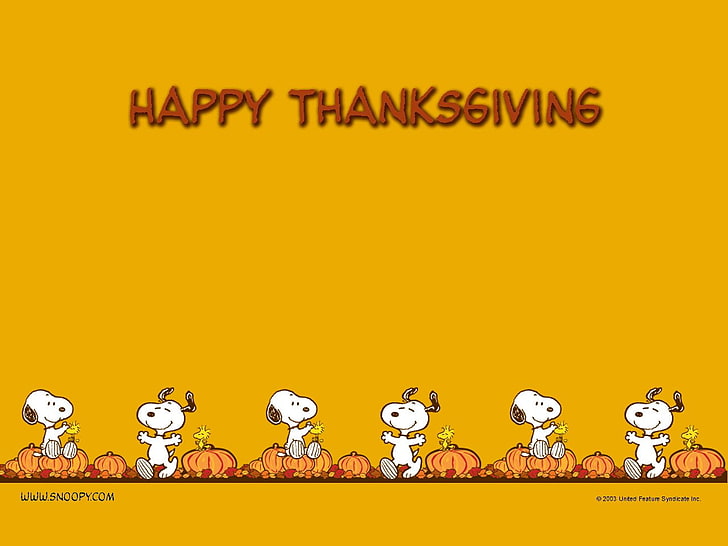 Wakacje, Święto Dziękczynienia, Snoopy, Tapety HD