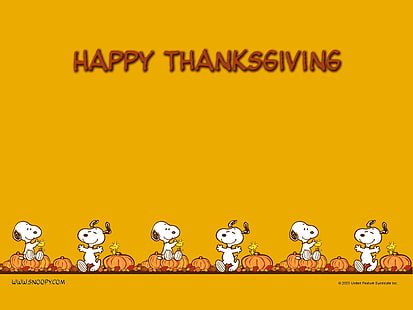 Wakacje, Święto Dziękczynienia, Snoopy, Tapety HD HD wallpaper