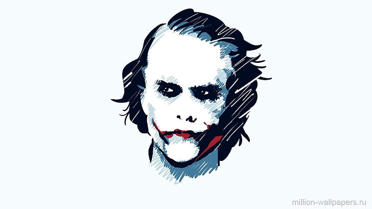 The Joker sketch, Joker, Heath Ledger, Batman, HD wallpaper