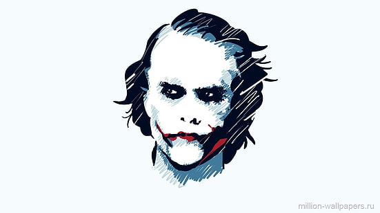 Joker çizimi, Joker, Heath Ledger, Batman, HD masaüstü duvar kağıdı HD wallpaper