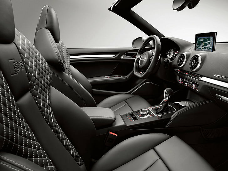 2014, 8 v, audi, cabrio, convertible, interior, s 3, Wallpaper HD