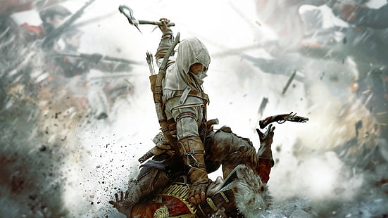 Assassin's Creed цифровые обои, Assassin's Creed, видеоигры, Assassin's Creed III, HD обои HD wallpaper