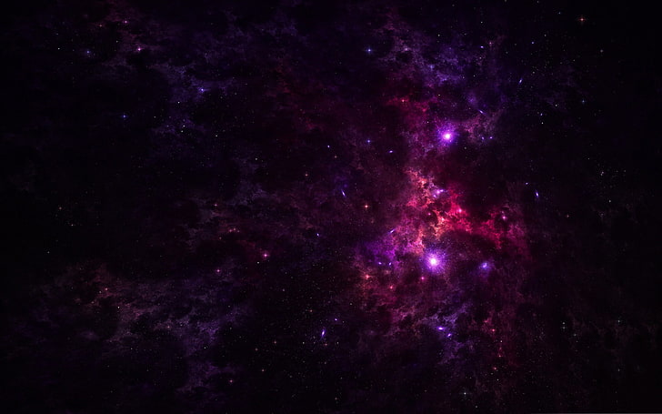 papel de parede HD de cenário de estrelas roxas, galáxia cósmica, HD papel de parede