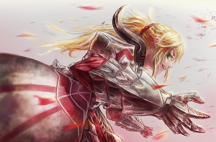 Fate Series, Fate / Apocrypha, anime girls, Saber of Red, Mordred (Fate / Apocrypha), Fond d'écran HD