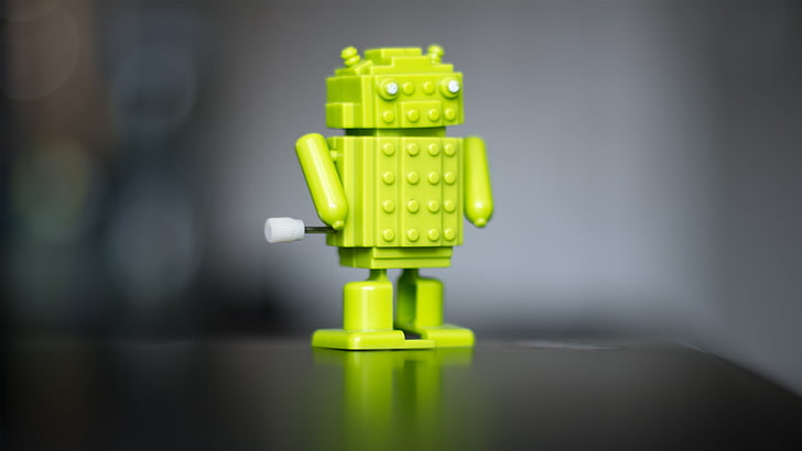 Zabawka robota Android, Android (system operacyjny), robot, bokeh, niewyraźne, technologia, Tapety HD