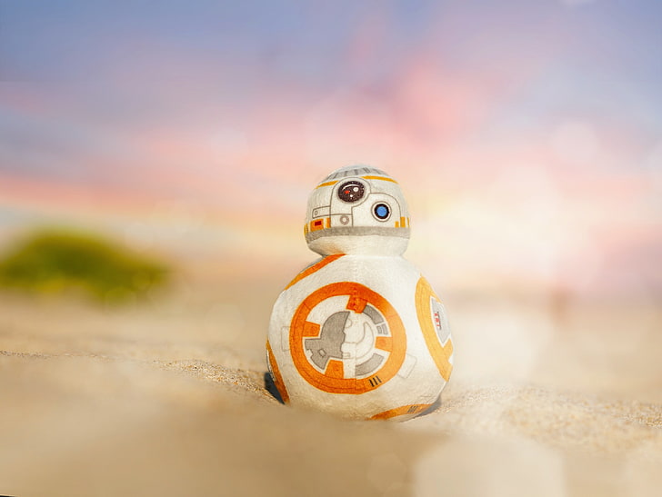 Star Wars, beach ball, movie characters, BB-8, HD wallpaper