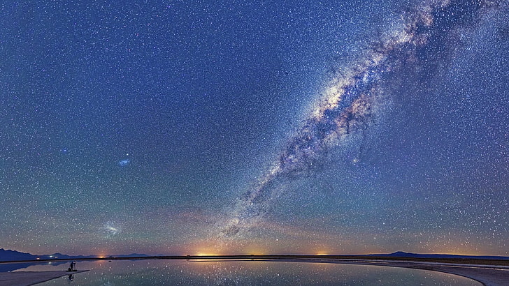 снимка с дълга експозиция на звезди от Млечния път, НАСА, галактика, звезди, небе, мъглявина, планета, Млечен път, HD тапет