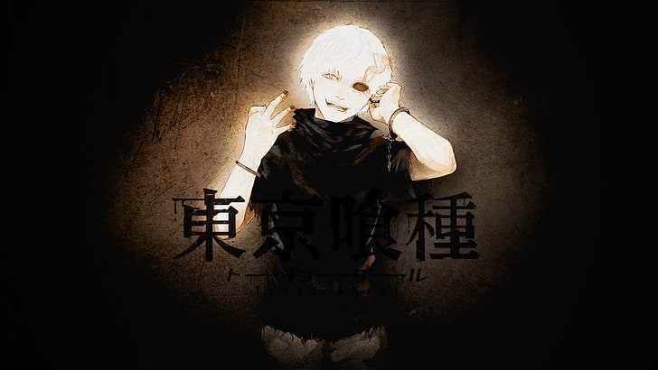 fondo de pantalla de personaje de anime masculino de pelo blanco, anime, Kaneki Ken, manga, Tokyo Ghoul, horror, Fondo de pantalla HD