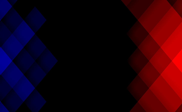 Синьо Червен, син, черен и червен графичен цифров тапет, Художествен, Абстракт, Син, HD тапет