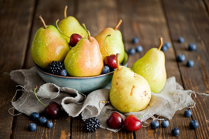 Fruit Pears Food Desktop Photo, fruits, desktop, food, fruit, pears, photo, HD wallpaper