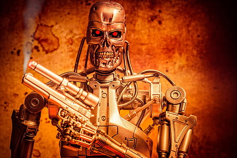 Endoskeleton, Terminator, toys, HD wallpaper HD wallpaper