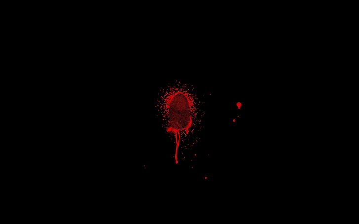 blood, finger, fingerprint, red liquid, HD wallpaper