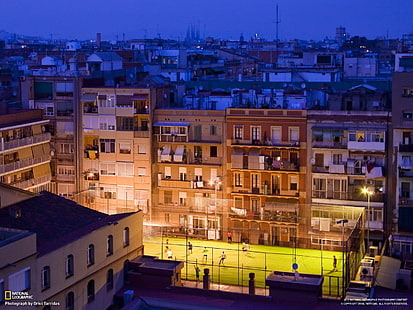 Скриншот телеканала National Geographic, National Geographic, футбол, городской пейзаж, здание, Барселона, HD обои HD wallpaper