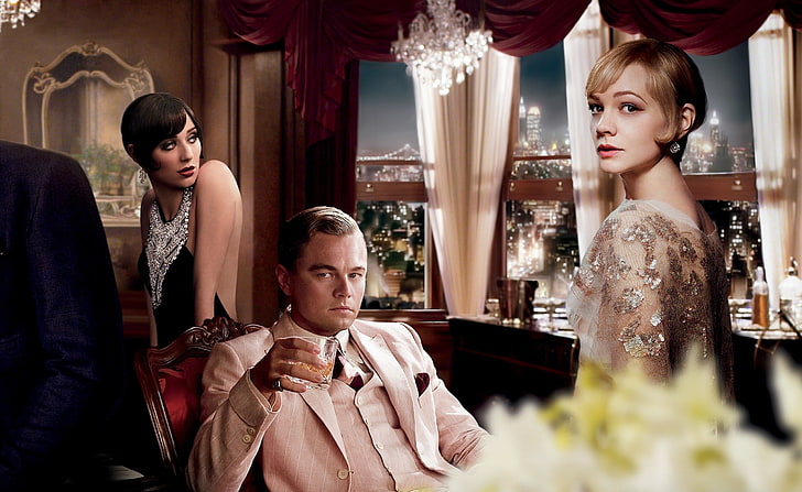 Leonardo Dicaprio Great Gatsby, duas mulheres e um homem, Filmes, Outros filmes, Ótimo, Luxo, leonardo dicaprio, história de amor, Fabuloso, Gatsby, HD papel de parede