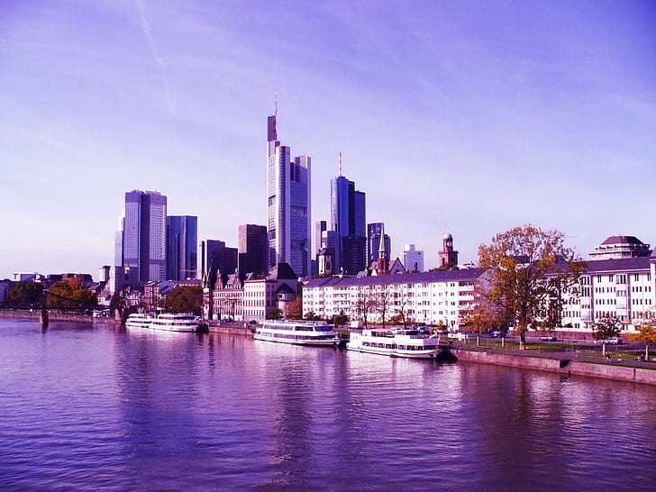 kota, air, bangunan, perahu, Jerman, sungai, lanskap kota, Wallpaper HD