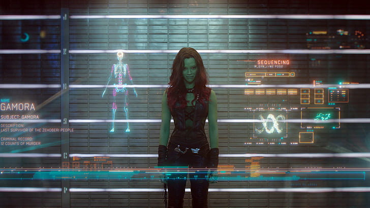 Galaxy Marvel Gamora Muhafızları Zoe Saldana HD, filmler, hayret, galaksi, veliler, zoe, saldana, gamora, HD masaüstü duvar kağıdı