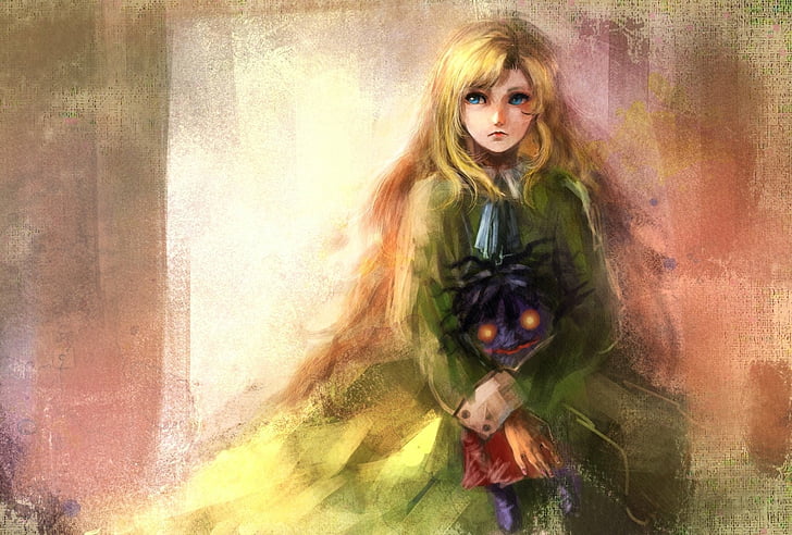Video Game, Ib, Artistic, Blonde, Blue Eyes, Doll, Girl, Mary (Ib), Painting, Scary, HD wallpaper