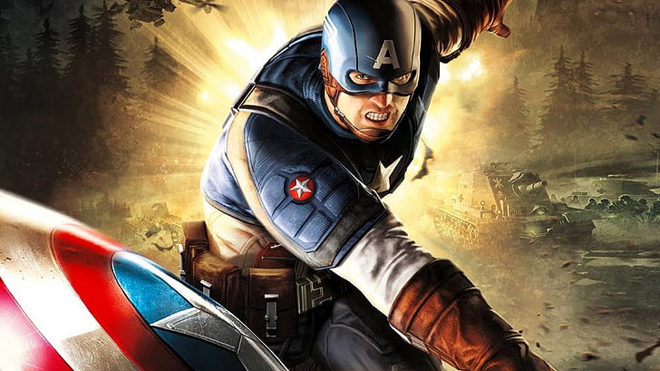 Papel de parede Capitão América, Capitão América, super-herói, HD papel de parede